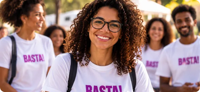 Voluntárias e voluntários do BASTA!
